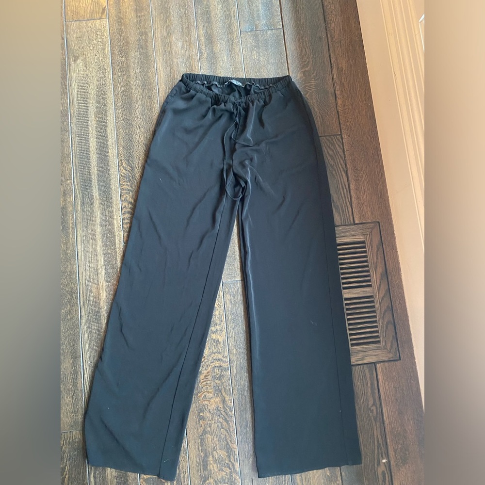 Brand new white fox black pants